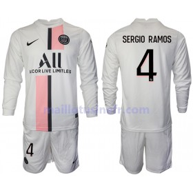 Maillot de Foot Paris Saint-Germain Sergio Ramos 4 Extérieur 2021-22 Manches Longues - Enfant